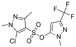 1-METHYL-3-(TRIFLUOROMETHYL)-1H-PYRAZOL-5-YL 5-CHLORO-1,3-DIMETHYL-1H-PYRAZOLE-4-SULPHONATE Struktur