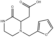 2-[1-(2-FURYLMETHYL)-3-OXO-2-PIPERAZINYL]-ACETIC ACID Struktur