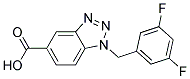 1-(3,5-DIFLUORO-BENZYL)-1H-BENZOTRIAZOLE-5-CARBOXYLIC ACID Struktur