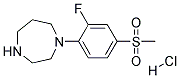 1-[2-FLUORO-4-(METHYLSULFONYL)PHENYL]HOMOPIPERAZINE HYDROCHLORIDE Struktur