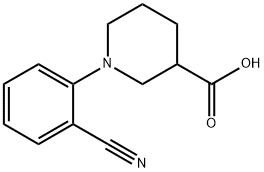 1-(2-CYANOPHENYL)PIPERIDINE-3-CARBOXYLIC ACID Struktur