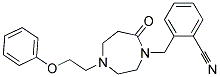 2-([7-OXO-4-(2-PHENOXYETHYL)-1,4-DIAZEPAN-1-YL]METHYL)BENZONITRILE Struktur