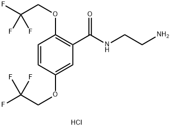 2-([2,5-BIS(2,2,2-TRIFLUOROETHOXY)BENZOYL]AMINO)-1-ETHANAMINIUM CHLORIDE Structure