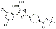 2-(4-Boc-Piperazine-1-Yl)-4-(3,5-Dichlorophenyl)-5-Thiazolecarboxylic Acid Struktur