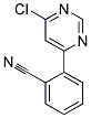 2-(6-Chloro-pyrimidin-4-yl)-benzonitrile Struktur