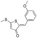 2-(3-Methoxybenzylidene)-5-(methylthio)thiophen-3(2H)-one Struktur