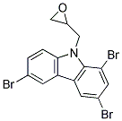 1,3,6-TRIBROMO-9-(OXIRAN-2-YLMETHYL)-9H-CARBAZOLE, TECH Struktur