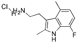 2-(7-FLUORO-2,4-DIMETHYL-1H-INDOL-3-YL)ETHANAMINE HYDROCHLORIDE Struktur