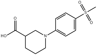 1-[4-(METHYLSULFONYL)PHENYL]PIPERIDINE-3-CARBOXYLIC ACID Struktur