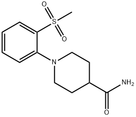 1-[2-(METHYLSULFONYL)PHENYL]PIPERIDINE-4-CARBOXAMIDE Struktur