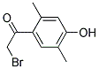 2-BROMO-1-(4-HYDROXY-2,5-DIMETHYL-PHENYL)-ETHANONE Struktur