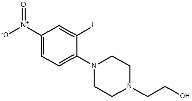 2-[4-(2-FLUORO-4-NITROPHENYL)PIPERAZIN-1-YL]ETHANOL Struktur