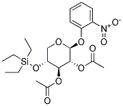 2'-NITROPHENYL 2,3-DI-O-ACETYL-4-O-TRIETHYLSILYL-B-D-XYLOPYRANOSIDE Struktur