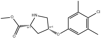 METHYL (2S,4S)-4-(4-CHLORO-3,5-DIMETHYLPHENOXY)-2-PYRROLIDINECARBOXYLATE Struktur