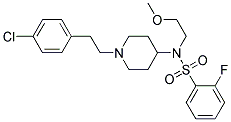 N-(1-[2-(4-CHLOROPHENYL)ETHYL]PIPERIDIN-4-YL)-2-FLUORO-N-(2-METHOXYETHYL)BENZENESULFONAMIDE Struktur