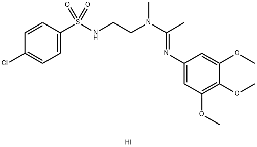 N-((Z)-1-[(2-([(4-CHLOROPHENYL)SULFONYL]AMINO)ETHYL)(METHYL)AMINO]ETHYLIDENE)-3,4,5-TRIMETHOXYBENZENAMINIUM IODIDE Struktur