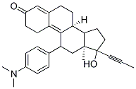 (8S,13S)-11-(4-DIMETHYLAMINO-PHENYL)-17-HYDROXY-13-METHYL-17-PROP-1-YNYL-1,2,6,7,8,11,12,13,14,15,16,17-DODECAHYDRO-CYCLOPENTA[A]PHENANTHREN-3-ONE Struktur