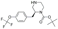 (S)-2-(4-TRIFLUOROMETHOXY-BENZYL)-PIPERAZINE-1-CARBOXYLIC ACID TERT-BUTYL ESTER Struktur