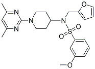 N-[1-(4,6-DIMETHYLPYRIMIDIN-2-YL)PIPERIDIN-4-YL]-N-(2-FURYLMETHYL)-3-METHOXYBENZENESULFONAMIDE Struktur