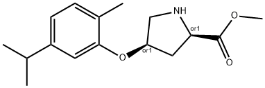 METHYL (2S,4S)-4-(5-ISOPROPYL-2-METHYLPHENOXY)-2-PYRROLIDINECARBOXYLATE Struktur