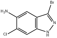 5-AMINO-3-BROMO-6-CHLORO (1H)INDAZOLE Struktur