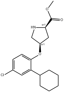 METHYL (2S,4S)-4-(4-CHLORO-2-CYCLOHEXYLPHENOXY)-2-PYRROLIDINECARBOXYLATE Struktur