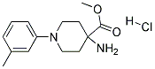 METHYL 4-AMINO-1-M-TOLYLPIPERIDINE-4-CARBOXYLATE HYDROCHLORIDE Struktur