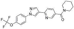 5-(PIPERIDIN-1-YLCARBONYL)-2-(1-[4-(TRIFLUOROMETHOXY)PHENYL]-1H-PYRAZOL-4-YL)PYRIDINE Struktur