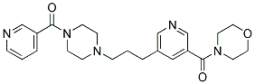 4-[(5-(3-[4-(PYRIDIN-3-YLCARBONYL)PIPERAZIN-1-YL]PROPYL)PYRIDIN-3-YL)CARBONYL]MORPHOLINE Struktur