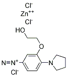 3-(2-hydroxy exhoxy)-4-pyrrolidin-1-ylbenzene diazonium zinc chloride Struktur