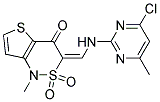 3-{[(4-CHLORO-6-METHYLPYRIMIDIN-2-YL)AMINO]METHYLIDENE}-1-METHYL-1,2,3,4-TETRAHYDRO-2LAMBDA~6~-THIENO[3,2-C][1,2]THIAZINE-2,2,4-TRIONE Struktur