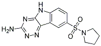 8-(PYRROLIDIN-1-YLSULFONYL)-5H-[1,2,4]TRIAZINO[5,6-B]INDOL-3-AMINE Struktur