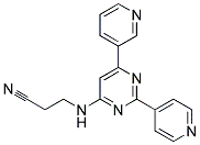 3-[(6-PYRIDIN-3-YL-2-PYRIDIN-4-YLPYRIMIDIN-4-YL)AMINO]PROPANENITRILE Struktur