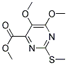 5,6-DIMETHOXY-2-METHYLSULFANYL-PYRIMIDINE-4-CARBOXYLIC ACID METHYL ESTER Struktur