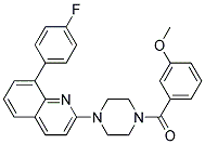 8-(4-FLUOROPHENYL)-2-[4-(3-METHOXYBENZOYL)PIPERAZIN-1-YL]QUINOLINE Struktur