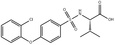 N-([4-(2-CHLOROPHENOXY)PHENYL]SULFONYL)VALINE Struktur