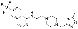 N-(2-(4-[(5-METHYLISOXAZOL-3-YL)METHYL]PIPERAZIN-1-YL)ETHYL)-2-(TRIFLUOROMETHYL)-1,6-NAPHTHYRIDIN-5-AMINE Struktur