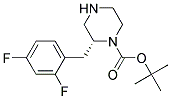 (R)-2-(2,4-DIFLUORO-BENZYL)-PIPERAZINE-1-CARBOXYLIC ACID TERT-BUTYL ESTER Struktur