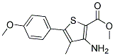 3-AMINO-5-(4-METHOXYPHENYL)-4-METHYLTHIOPHENE-2-CARBOXYLIC ACID METHYL ESTER Struktur