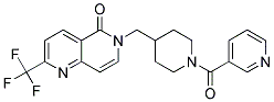 6-([1-(PYRIDIN-3-YLCARBONYL)PIPERIDIN-4-YL]METHYL)-2-(TRIFLUOROMETHYL)-1,6-NAPHTHYRIDIN-5(6H)-ONE Struktur