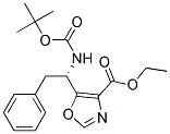 (S)-5-(1-TERT-BUTOXYCARBONYLAMINO-2-PHENYL-ETHYL)-OXAZOLE-4-CARBOXYLIC ACID METHYL ESTER Struktur