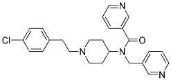 N-(1-[2-(4-CHLOROPHENYL)ETHYL]PIPERIDIN-4-YL)-N-(PYRIDIN-3-YLMETHYL)NICOTINAMIDE Struktur