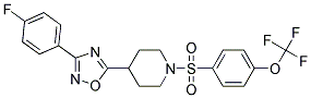 4-[3-(4-FLUOROPHENYL)-1,2,4-OXADIAZOL-5-YL]-1-([4-(TRIFLUOROMETHOXY)PHENYL]SULFONYL)PIPERIDINE Struktur