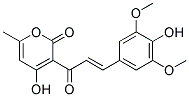 4-HYDROXY-3-[3-(4-HYDROXY-3,5-DIMETHOXYPHENYL)-1-OXO-2-PROPENYL]-6-METHYL-2H-PYRAN-2-ONE Struktur