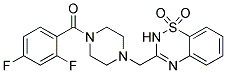 3-([4-(2,4-DIFLUOROBENZOYL)PIPERAZIN-1-YL]METHYL)-2H-1,2,4-BENZOTHIADIAZINE 1,1-DIOXIDE Struktur