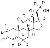 4-PREGNEN-21-OL-3,11,20-TRIONE-2,2,4,6,6,9,12,12,17ALPHA,21,21-D11 Struktur