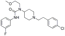 N-(1-[2-(4-CHLOROPHENYL)ETHYL]PIPERIDIN-4-YL)-N'-(3-FLUOROPHENYL)-N-(2-METHOXYETHYL)UREA Struktur