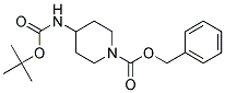 BENZYL-4-(TERT-BUTOXYCARBONYLAMINO)PIPERIDINE-1-CARBOXYLATE Struktur