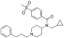 N-(CYCLOPROPYLMETHYL)-4-(METHYLSULFONYL)-N-[1-(3-PHENYLPROPYL)PIPERIDIN-4-YL]BENZAMIDE Struktur