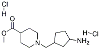 4-AMINO-1-CYCLOPENTYLMETHYL-PIPERIDINE-4-CARBOXYLIC ACID METHYL ESTER DIHYDROCHLORIDE Struktur